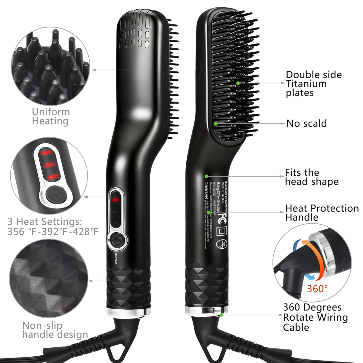 XIKEZAN on a bathroom vanity illustrating everyday grooming convenience