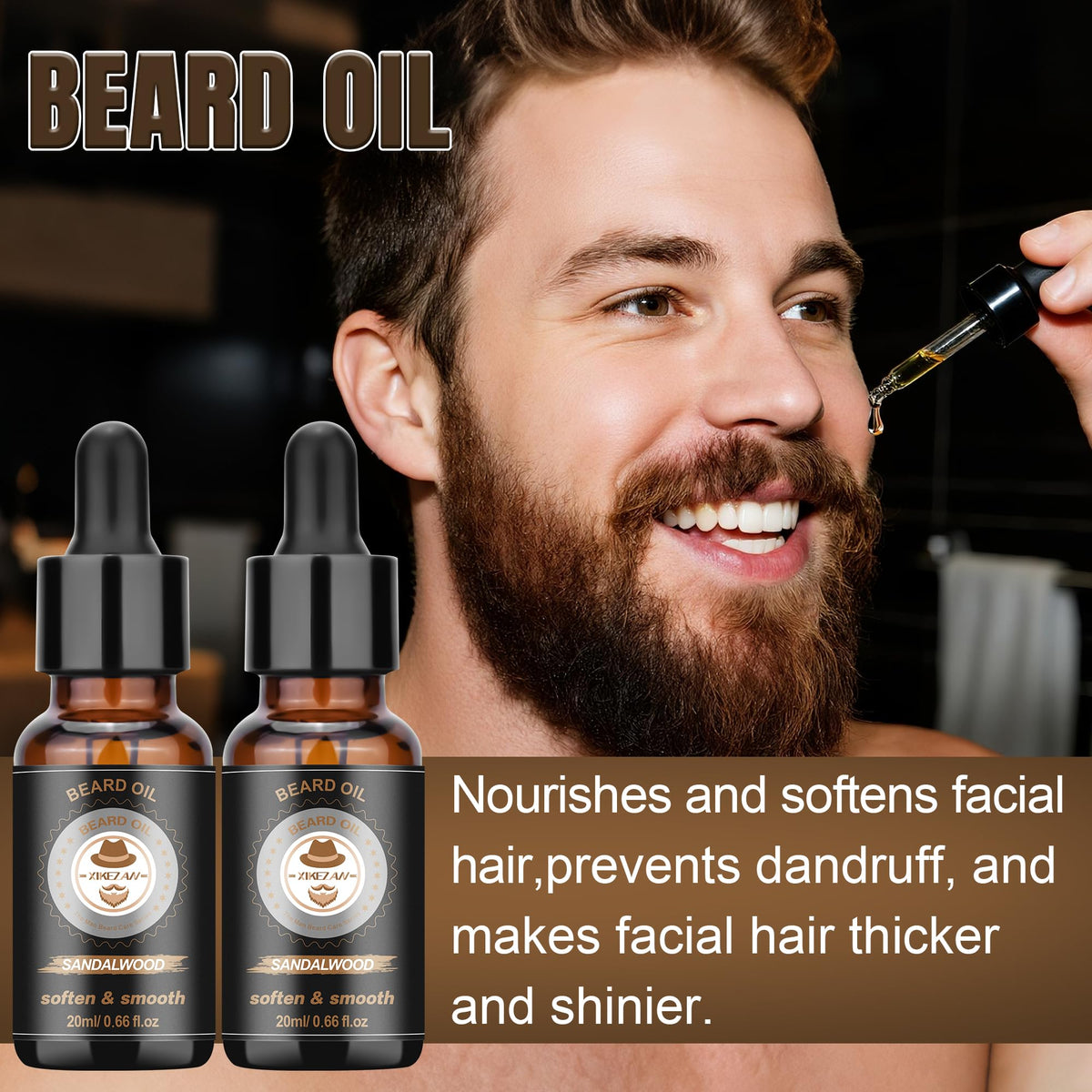 XIKEZAN wooden comb and boar-bristle brush, detangles and distributes oils