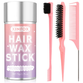 Xinfox front packaging showing compact pink styling kit and tools benefit portability