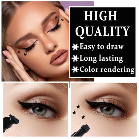 XINGXYUEL model eye with stamped heart accent and crisp black winged liner