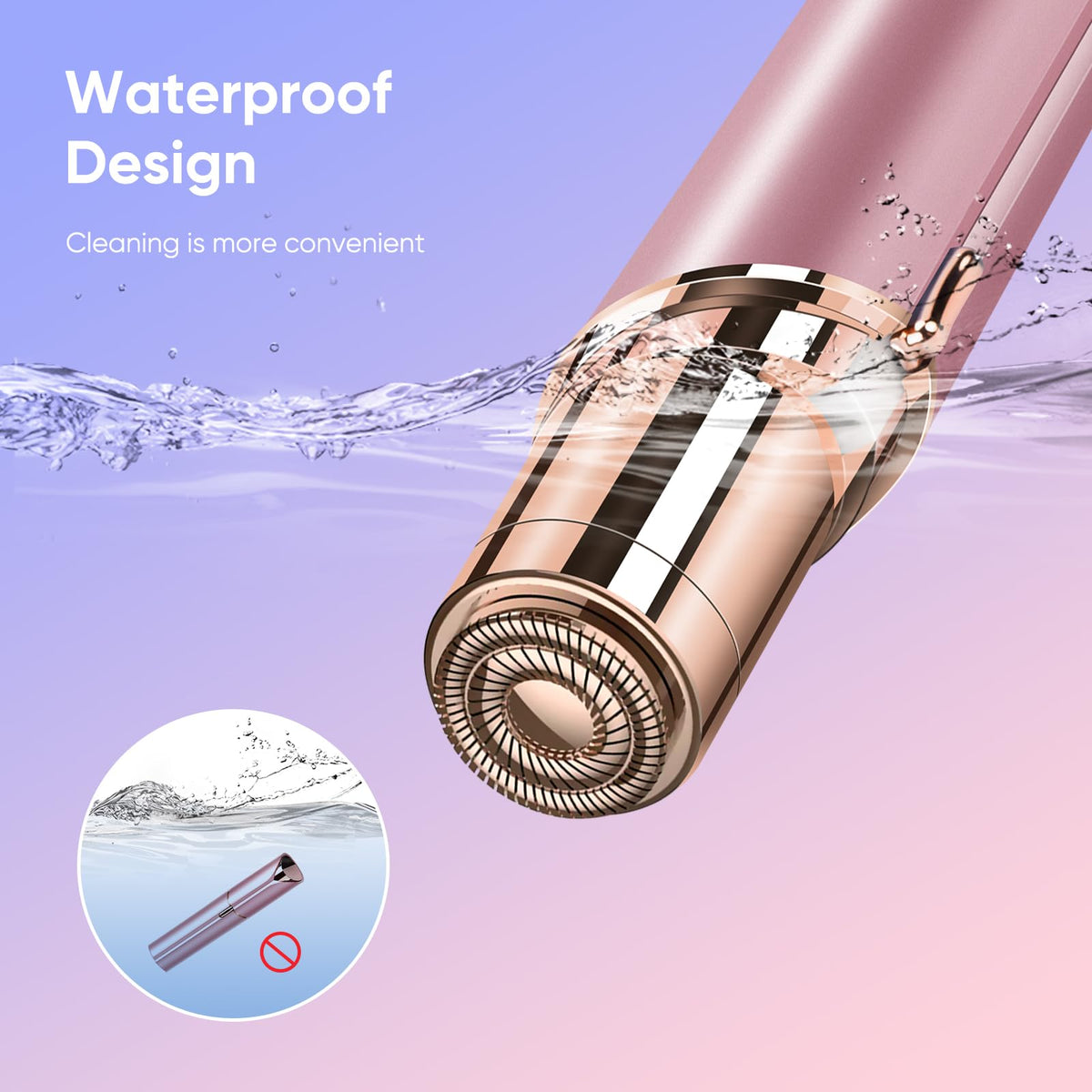 Xinvinx reflective rose gold finish texture emphasizing premium cosmetic-style look