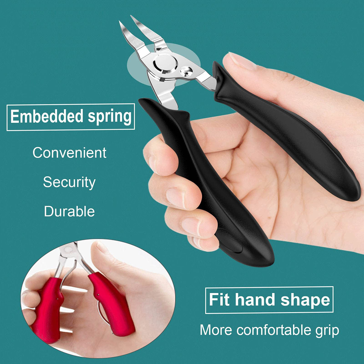 XIORRY clippers in use trimming toenail safely and accurately