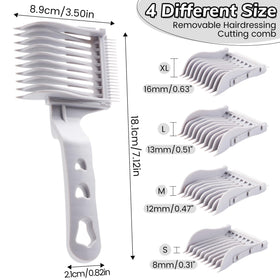 Xisilin four combs lined up showing graduated sizes for precise fades