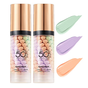 Xiuxixu front packaging of two SPF50 primer tubes showing compact design and dual pack benefit