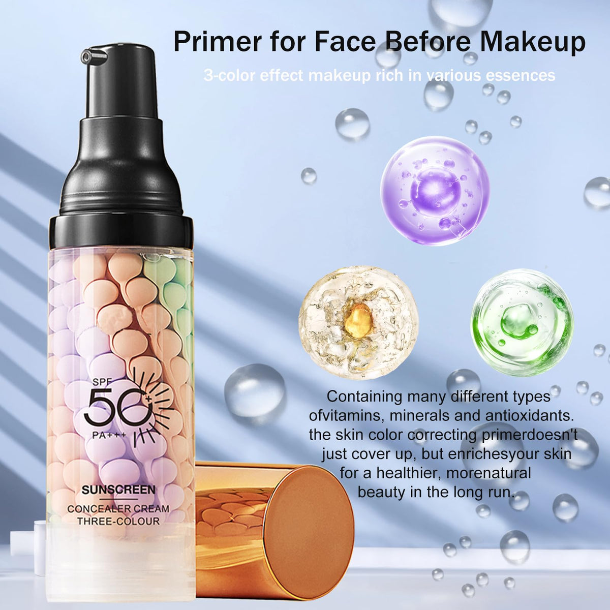 Xiuxixu label closeup highlighting SPF 50 protection benefit