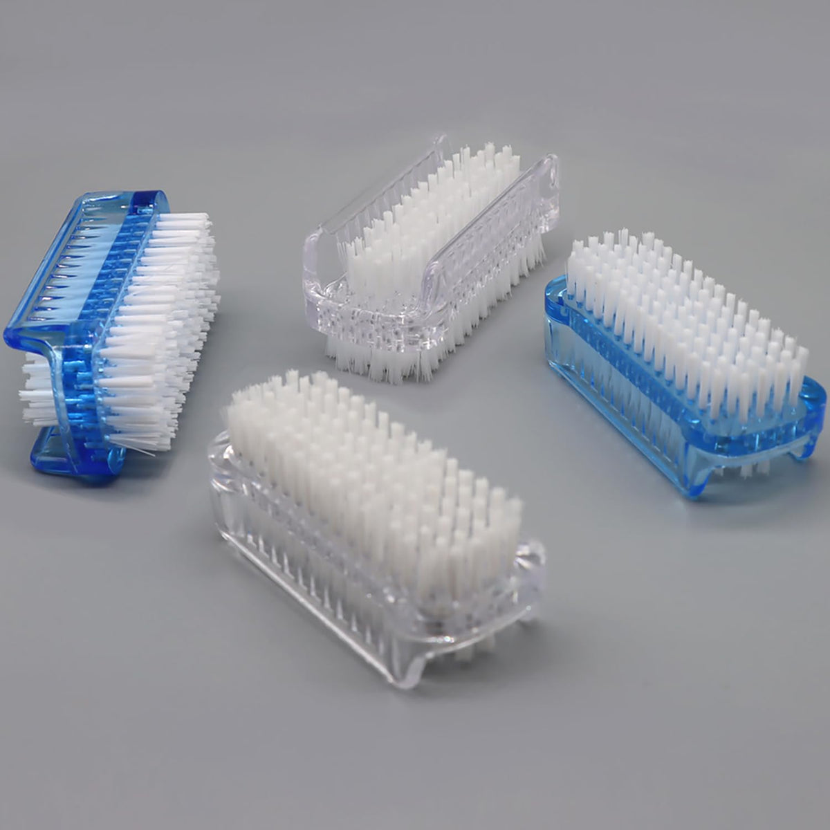 Xjinmin brush in sink cleaning fingernails demonstrating effective dirt removal and rinseability