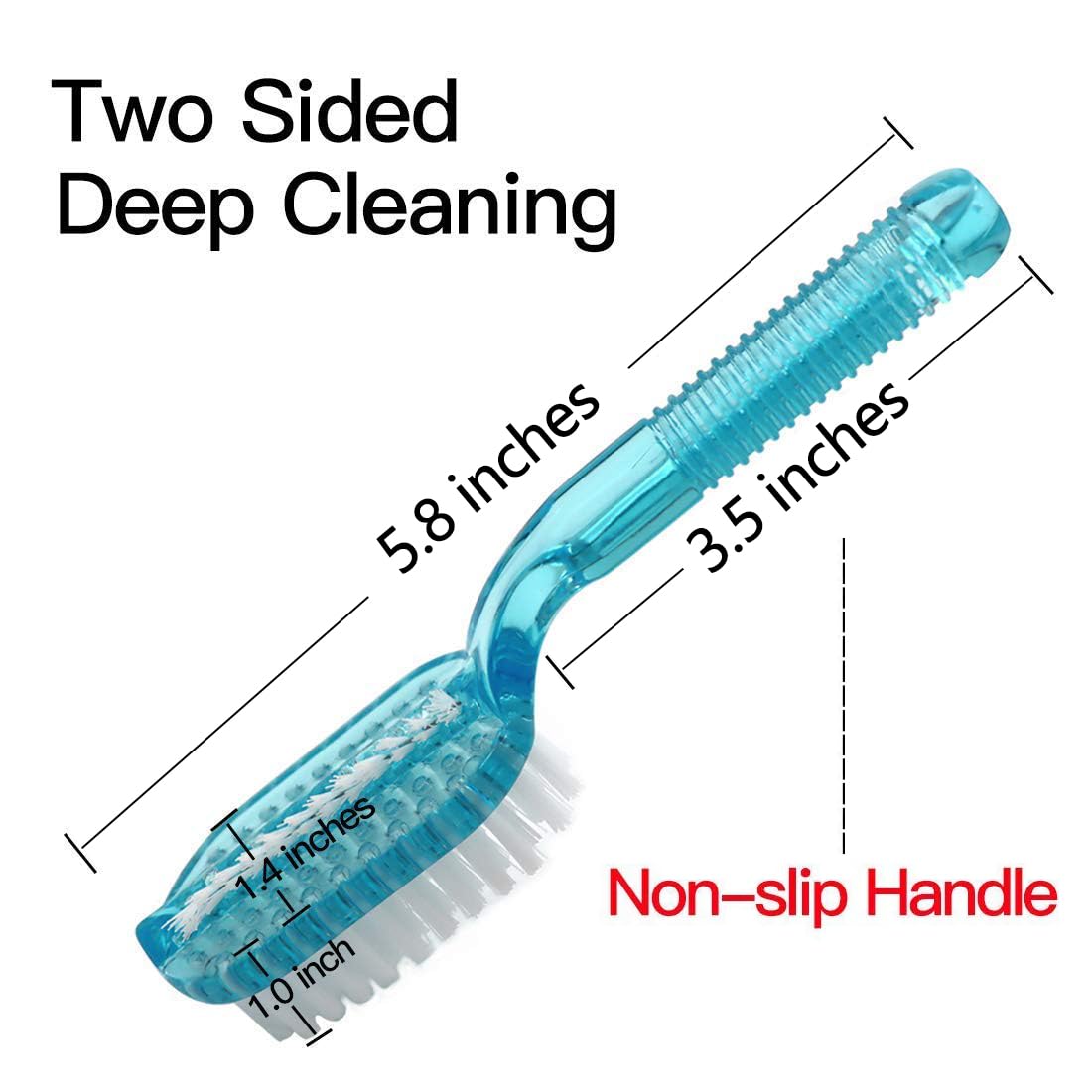 Xjinmin two blue and two white brushes showing color-coded uses