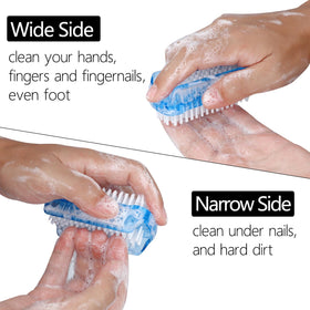 Xjinmin ergonomic grip side profile illustrating comfortable hold and effortless scrubbing