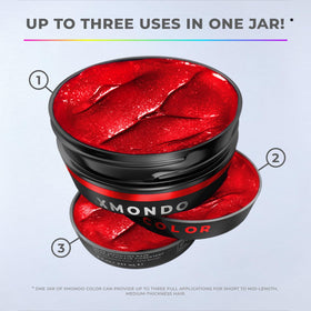 XMONDO before and after comparison showing brighter, repaired red tone