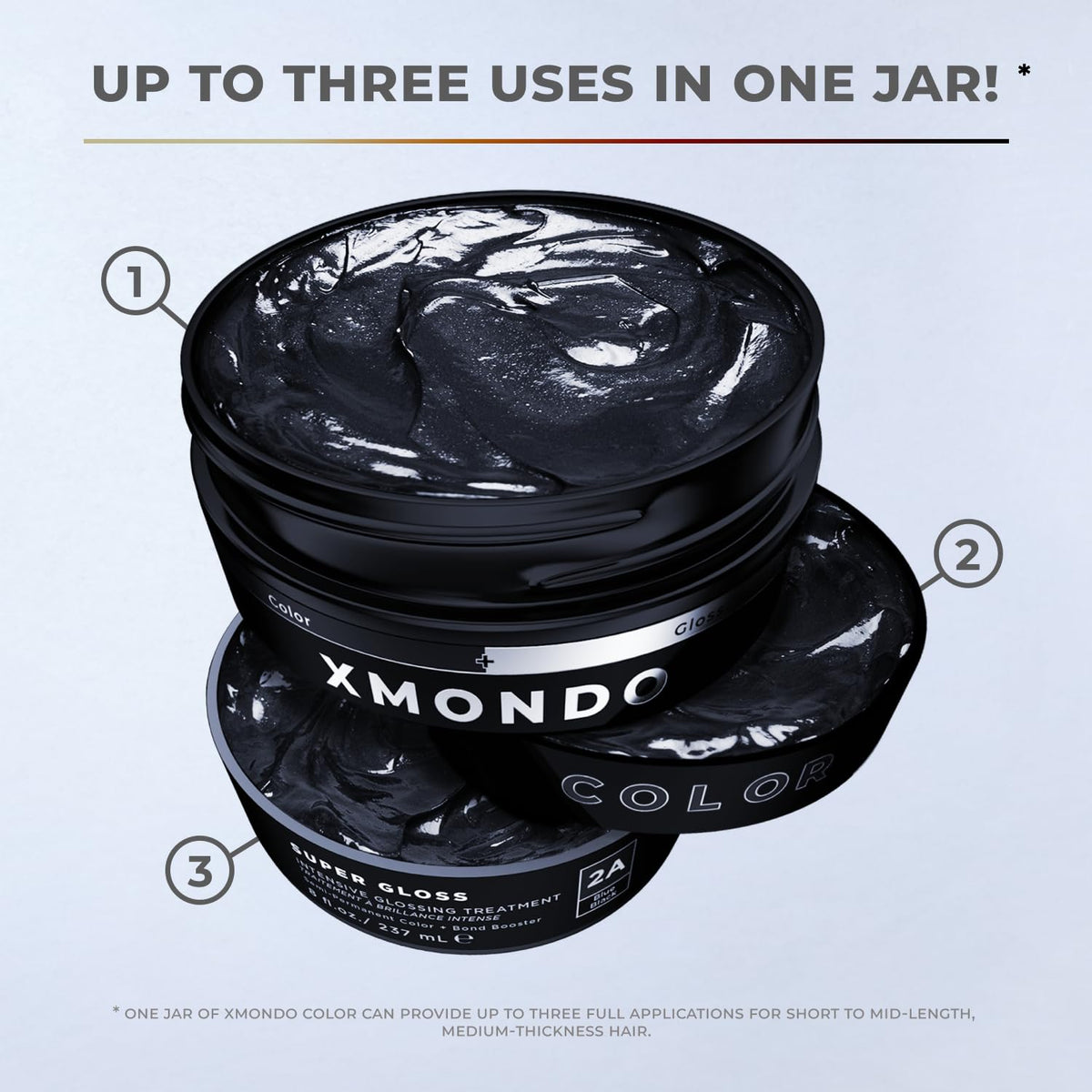 XMONDO wet hair shine close-up displaying enhanced gloss and hydration