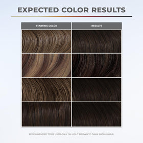 XMONDO before and after dark brown refresh showing richer tone and shine