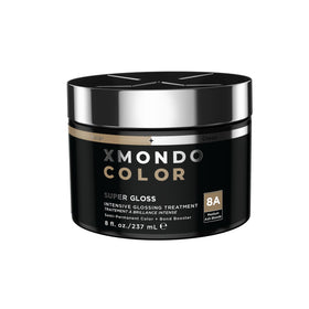 XMONDO front packaging showing ash blonde mask and glossy finish benefits