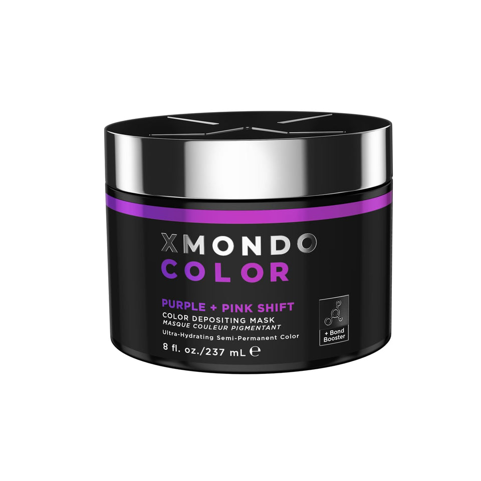 XMONDO front packaging showing purple-pink shade and product benefits