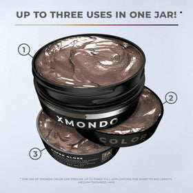 XMONDO lifestyle salon mirror shot showing glossy finished hair