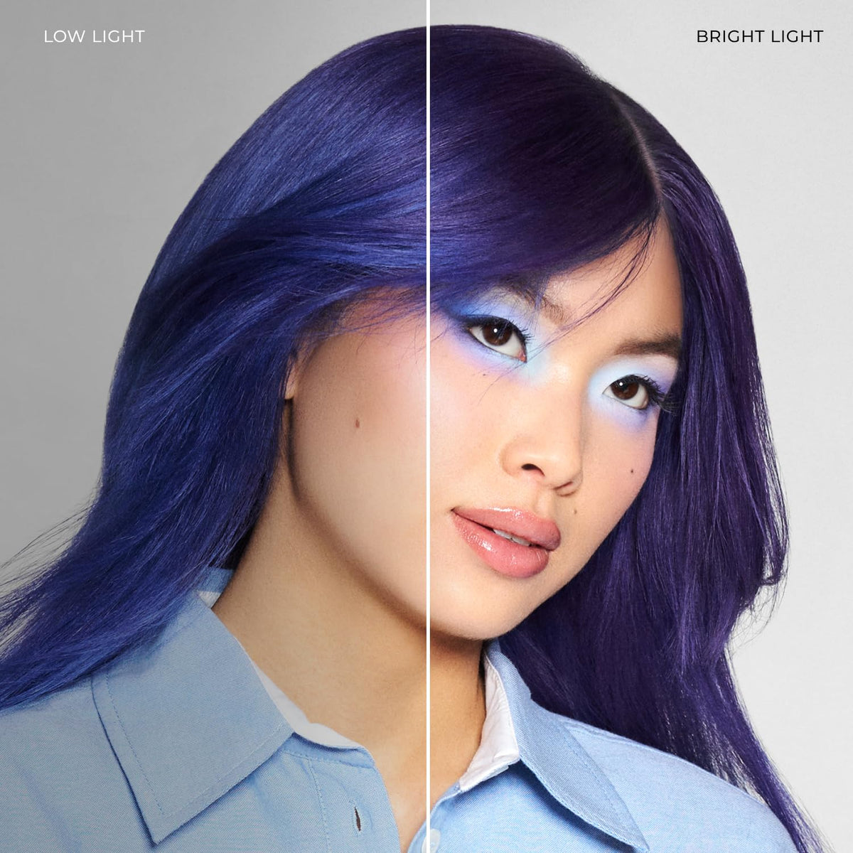 XMONDO pigment swatch on hair strands demonstrating shade shift and multi-tonal depth