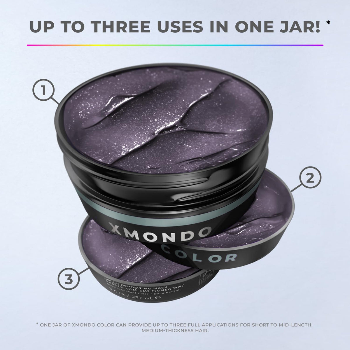 XMONDO split before and after showing improved tone and shine