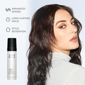 XMONDO wave foam dispensed texture demonstrating airy, lightweight coating for volume