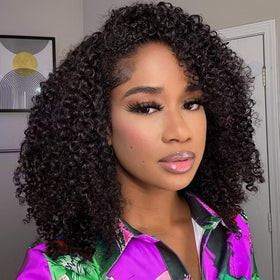 XNAIRA front view of half wig showing natural hairline and benefit of instant style