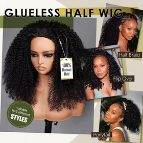 XNAIRA close-up kinky curly human hair texture showing soft, tangle-resistant benefit