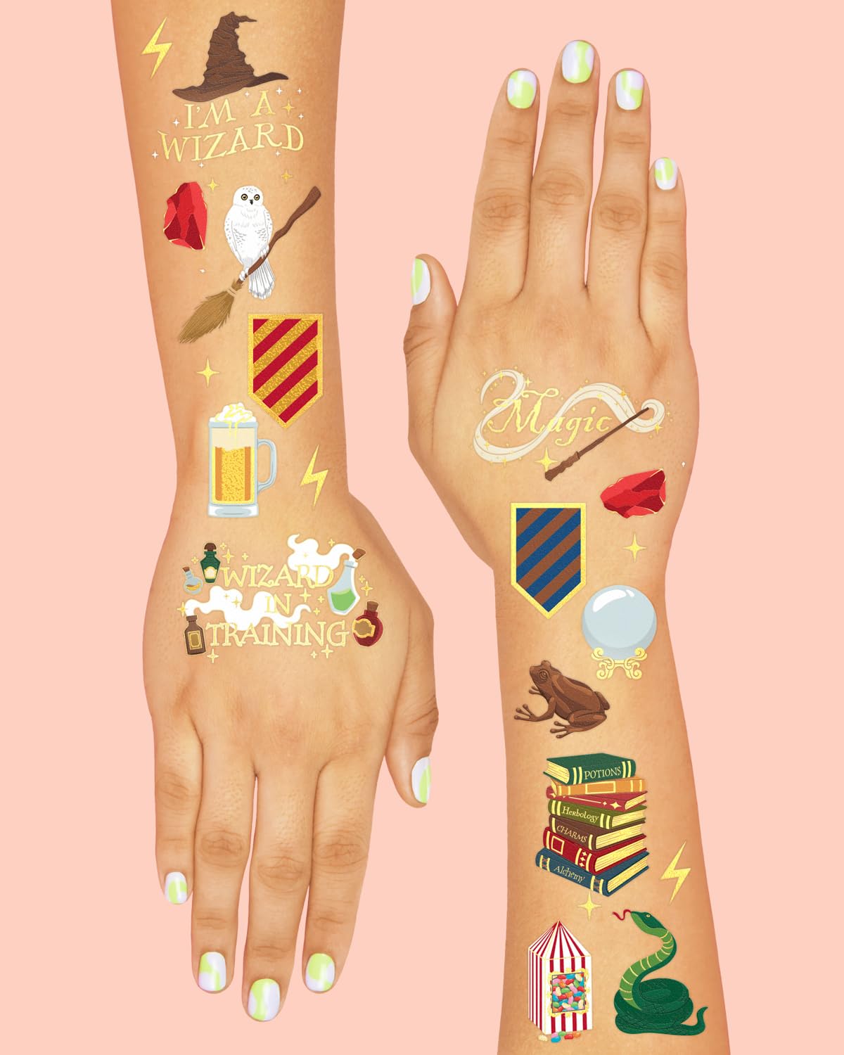 xo, Fetti application demo on a child’s arm showing easy quick party application