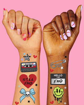 xo, Fetti tattoo application demo on skin showing easy, quick placement