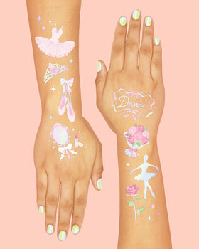 xo, Fetti applied tattoo on child's forearm demonstrating durable wearable decoration