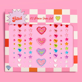 xo, Fetti front packaging showing rainbow face gems and kit benefits