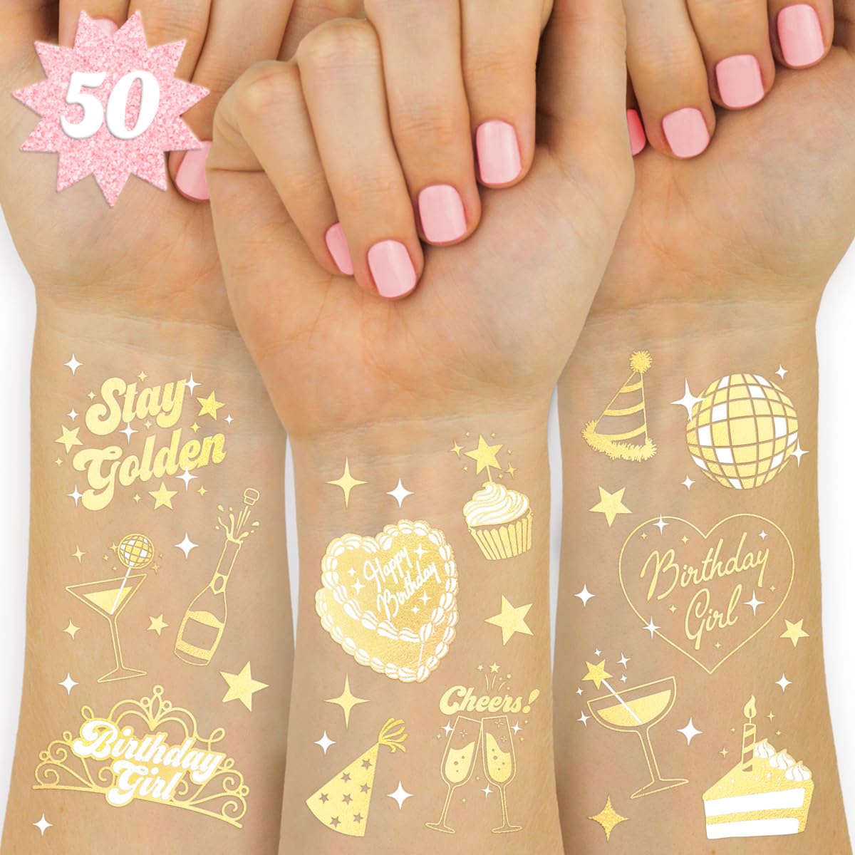 xo, Fetti front packaging showing two tattoo sheets and party-ready benefit