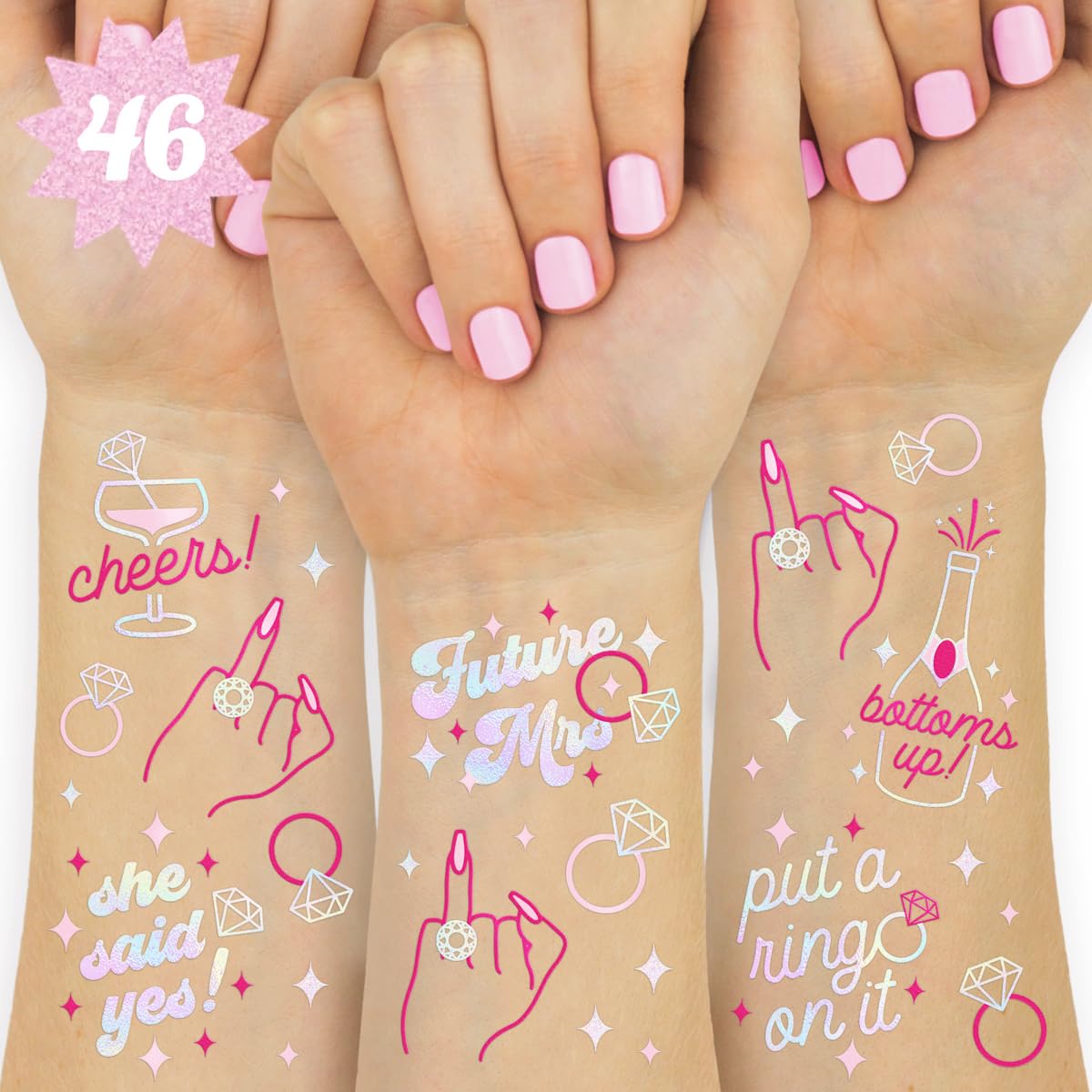 xo, Fetti front packaging showing foil tattoo sheets and brand for easy party prep