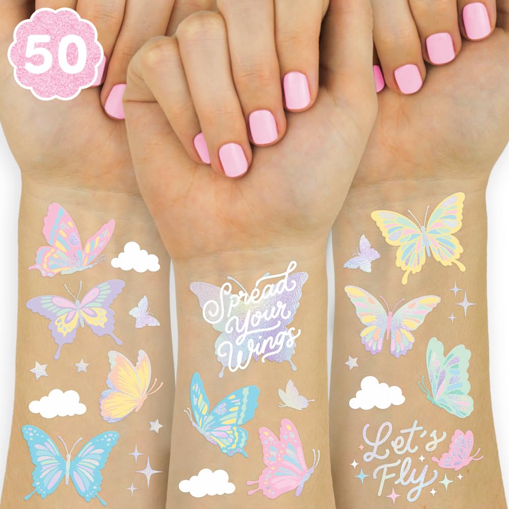 xo, Fetti front packaging showing two tattoo sheets and pastel foil benefit