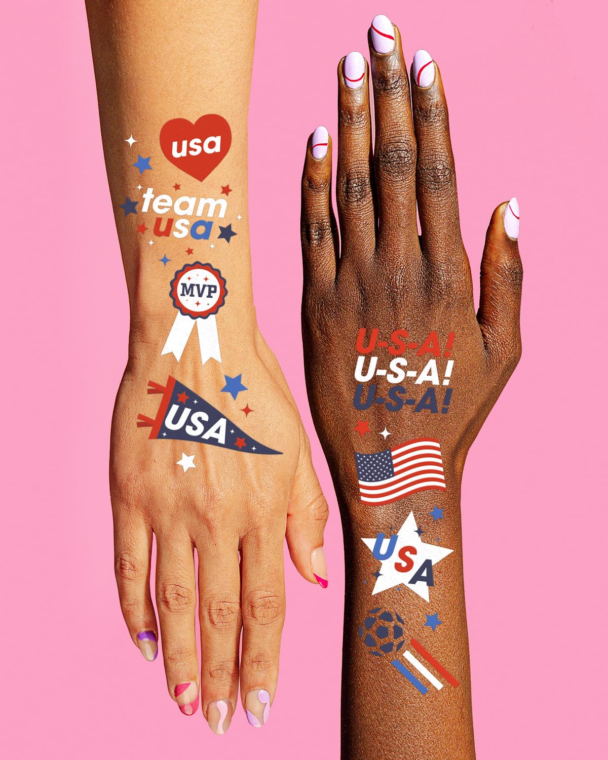 xo, Fetti group of fans with wrist tattoos displaying coordinated team spirit