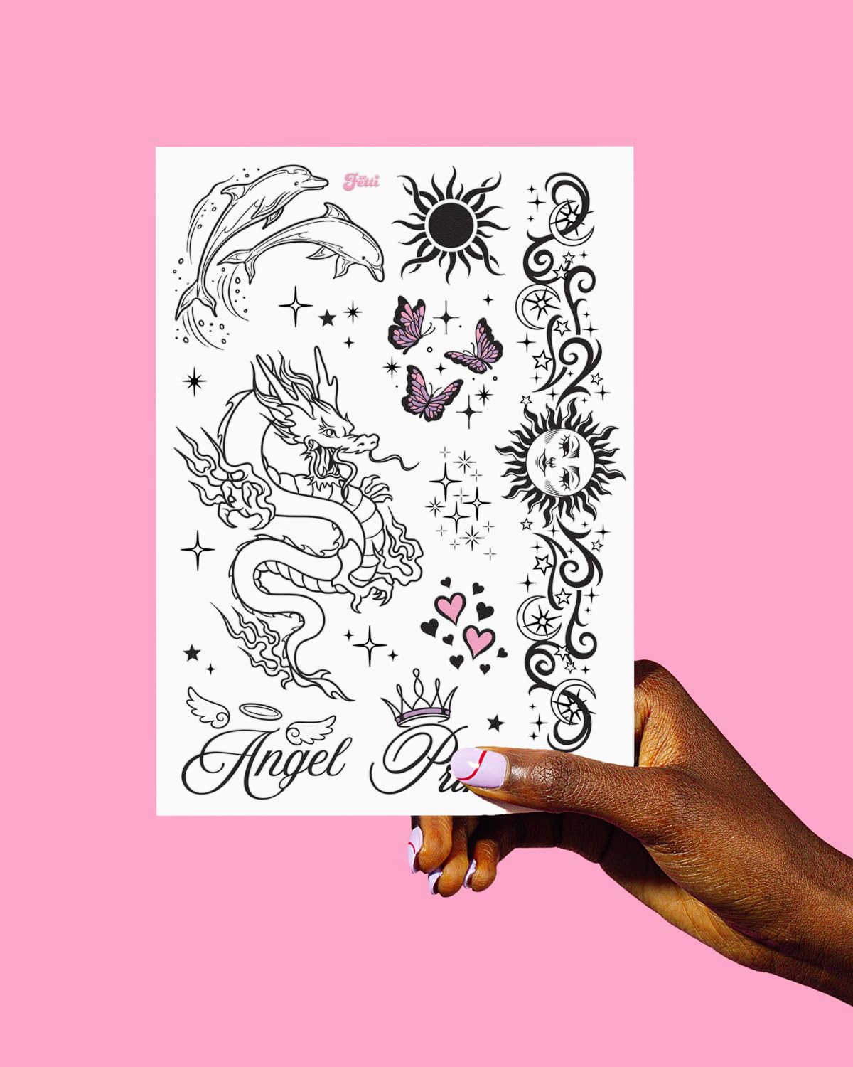 xo, Fetti removal demo using oil illustrating clean, easy tattoo removal