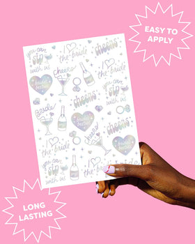 xo, Fetti size comparison with hand illustrating tattoo dimensions and placement guidance