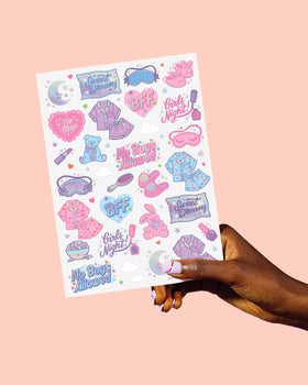 xo, Fetti two sheets beside ruler showing scale and number of designs