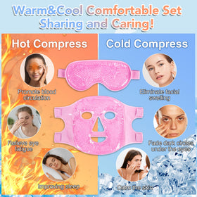 XPCARE close-up gel bead texture of eye mask showing flexible cooling comfort