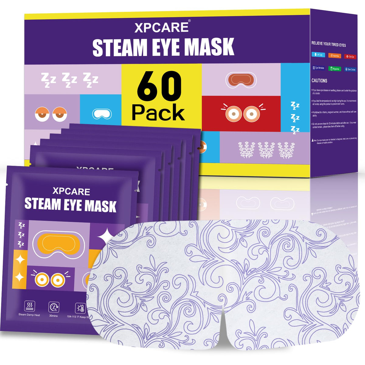 XPCARE front packaging showing 60-pack and lavender scent, convenient bulk supply