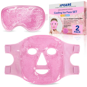 XPCARE front packaging in pink showing both face and eye masks and clear benefit