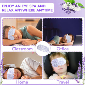 XPCARE lavender masks displayed in spa-like setting, calming aroma and comfort