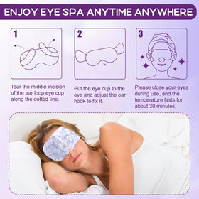 XPCARE mask used on airplane to reduce eye fatigue during travel