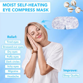 XPCARE mask on model demonstrating relaxed posture and comfortable eye coverage