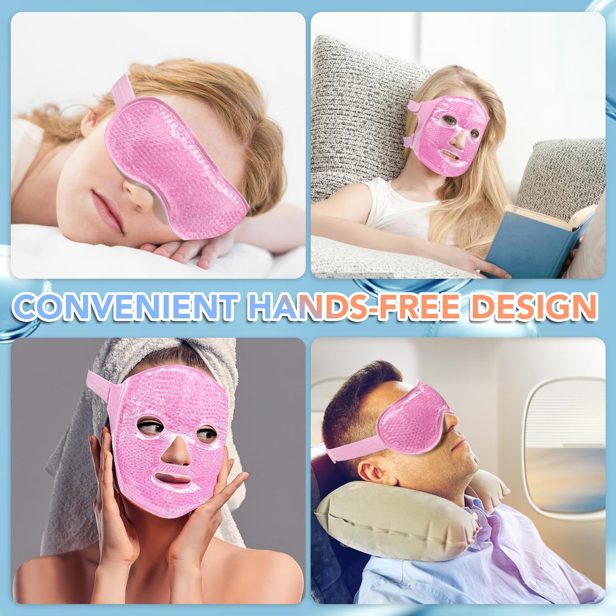 XPCARE masks packed in a travel bag for portable cooling and on-the-go comfort