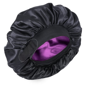 XRACEPHOL front view of bonnet showing black and purple reversible benefits