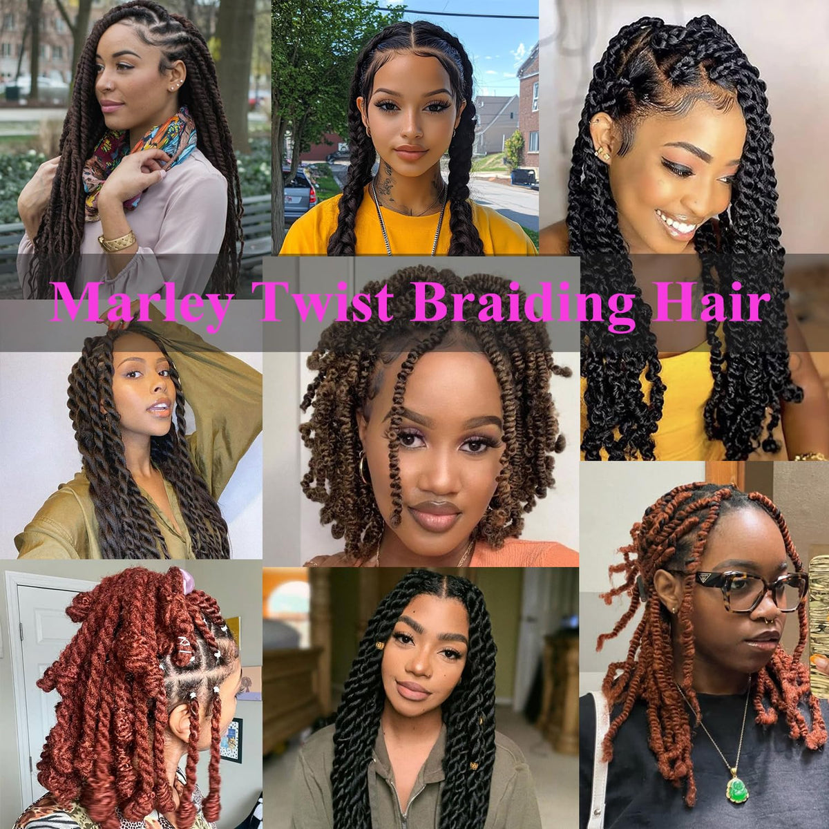 XSASLYET lifestyle model wearing marley twists showing full, lightweight protective style