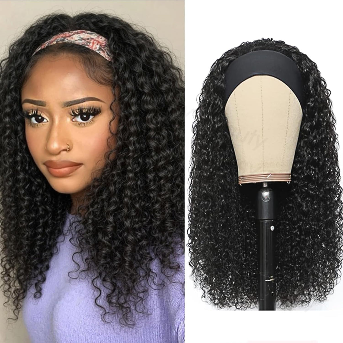 XSY packaged set with wig cap lashes and headband for ready-to-wear convenience
