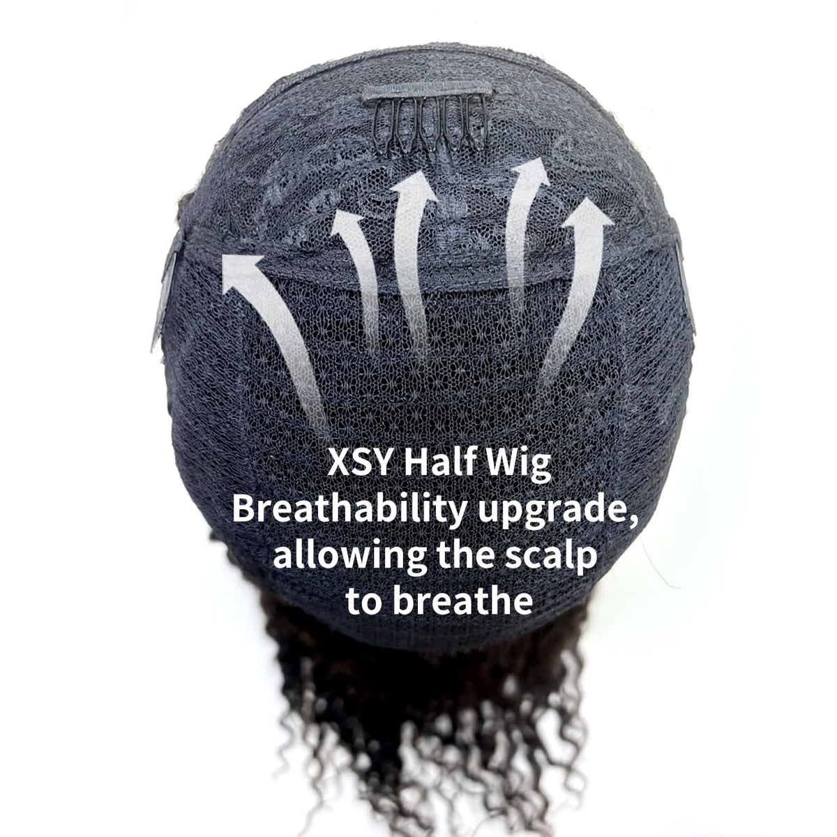 XSY wig on model blending with natural hair for seamless appearance