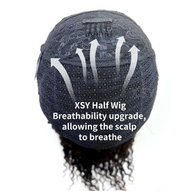 XSY wig on model blending with natural hair for seamless appearance
