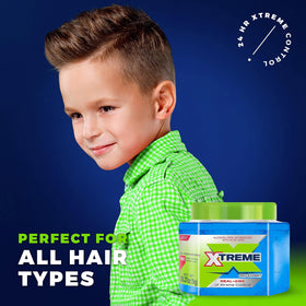Xtreme gel being applied to damp hair for even spread and control