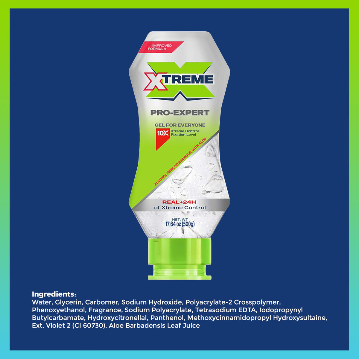 Xtreme bottle close-up displaying label and ergonomic squeeze design