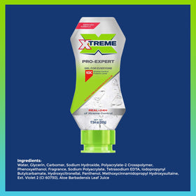 Xtreme bottle close-up displaying label and ergonomic squeeze design