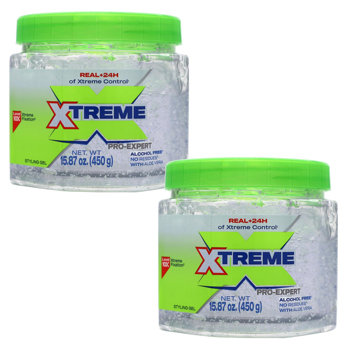Xtreme front packaging showing two jars and long-lasting hold benefit